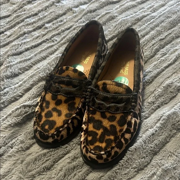 G.H. Bass & Co. Leopard Print Penny Loafers - Brown & Black - Picture 4 of 6